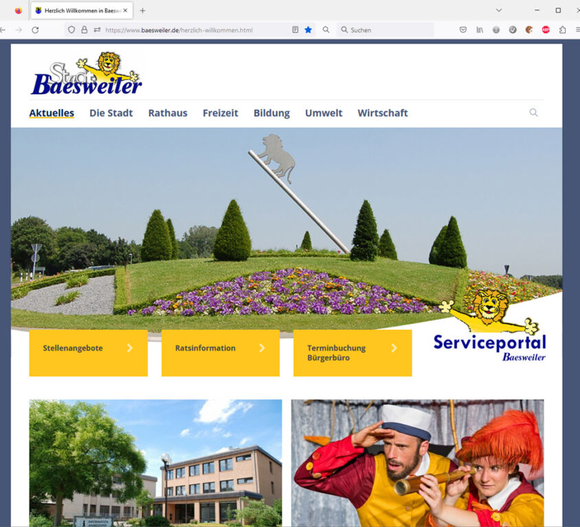 baesweiler.de-screen